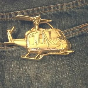 Vintage solid brass chopper belt buckle